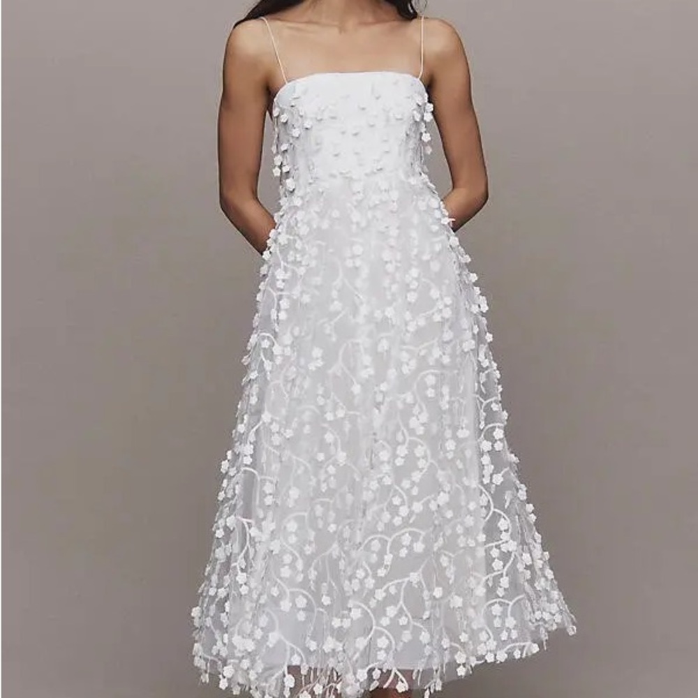 NWT BHLDN 3d Floral Vine Fit & Flare MIDI Dress